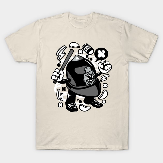 Angry english bobby T-Shirt by Superfunky